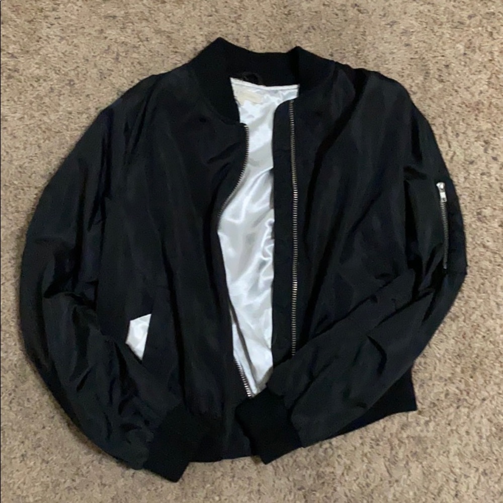 Black bomber jacket